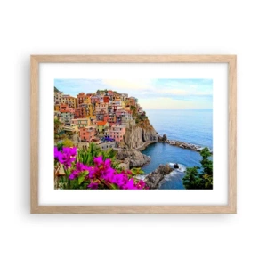 Póster en marco roble claro - La ciudad de la risa - 40x30 cm