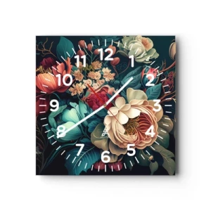 Reloj de pared - Reloj de vidrio - Encanto del siglo XIX - 40x40 cm