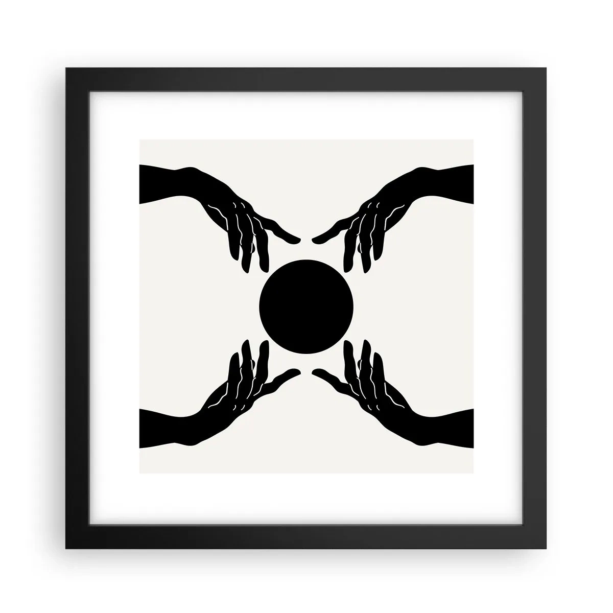Póster en marco negro - Una señal secreta - 30x30 cm