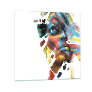 Cuadro sobre vidrio - Impresiones sobre Vidrio - Una personalidad colorida - 70x70 cm