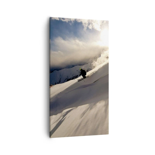 Cuadro sobre lienzo - Impresión de Imagen - Reto de montaña asumido - 55x100 cm