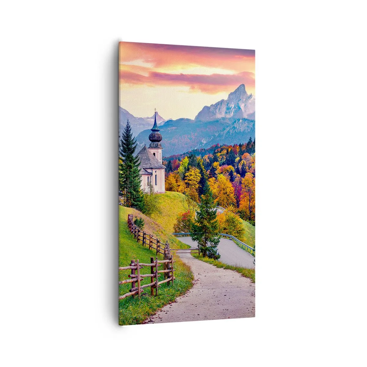 Cuadro sobre lienzo - Impresión de Imagen - Paisaje como una pintura - 65x120 cm