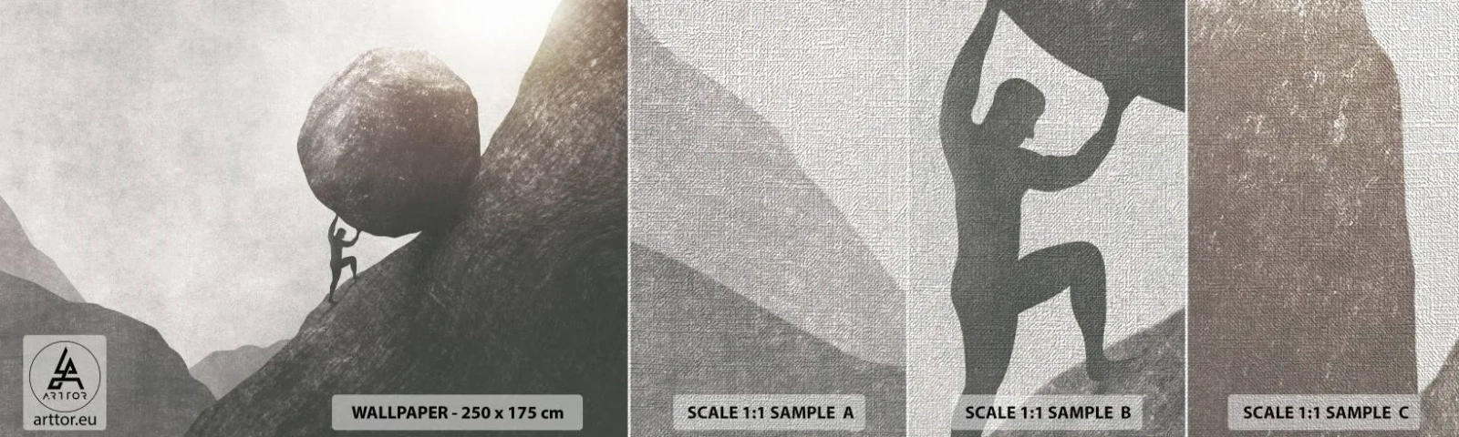 Muestra de fotomural Premium Canvas - Creo, contra toda esperanza - Abstracción, Pedazo, Fuerza - 100x30 cm