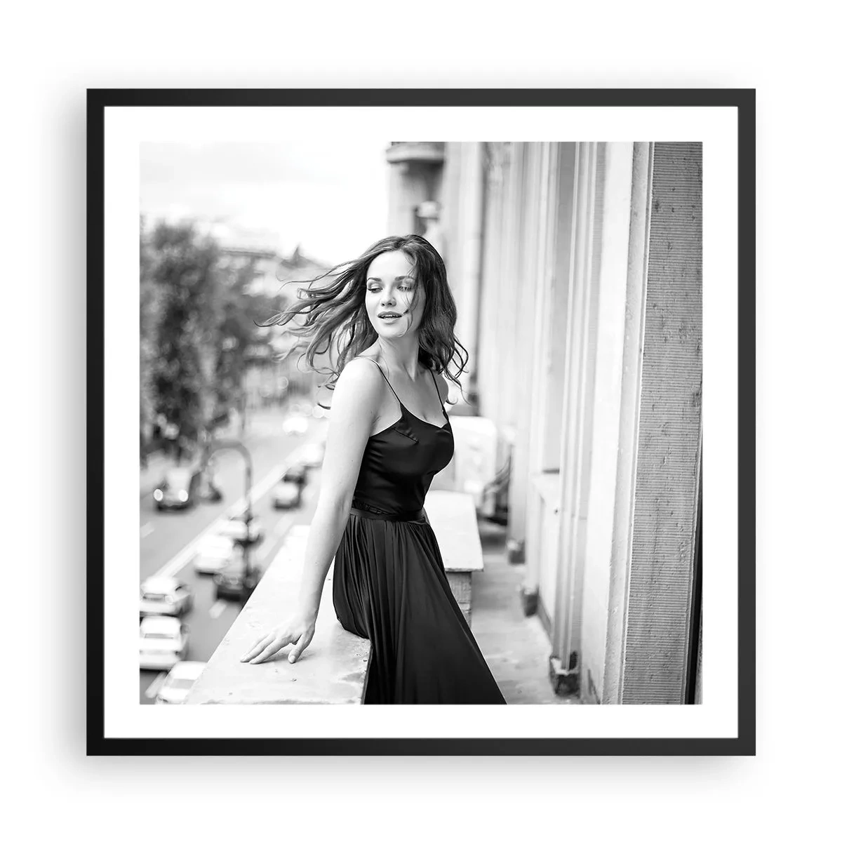 Póster en marco negro - Ciertamente, parisina - 60x60 cm