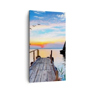 Cuadro sobre lienzo - Impresión de Imagen - Que llegue la noche - 45x80 cm