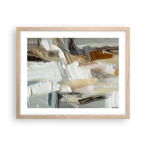 Póster en marco roble claro - Estratificación de colores - 50x40 cm