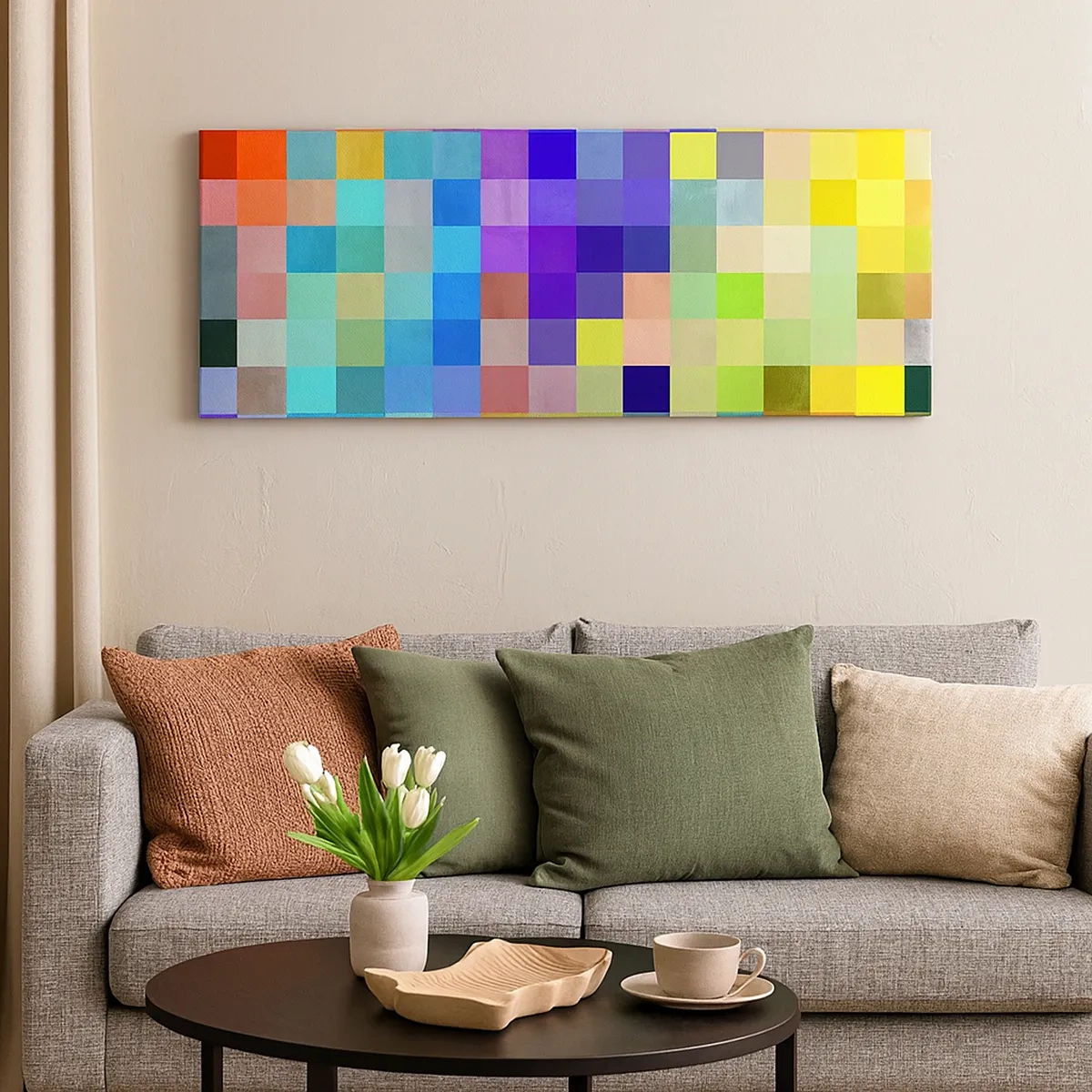 Cuadro sobre lienzo - Impresión de Imagen - Cada uno diferente, todos iguales - 30x30 cm