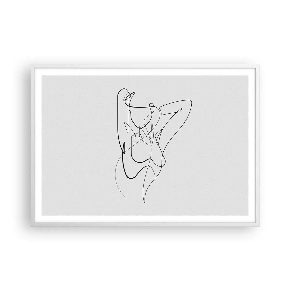 Póster en marco blanco - Realmente, tal y como eres - 100x70 cm