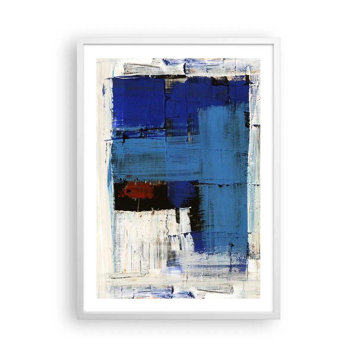 Póster en marco blanco - El secreto del azul - 50x70 cm