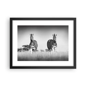 Póster en marco negro - Resulta que el mundo es blanco y negro - 40x30 cm