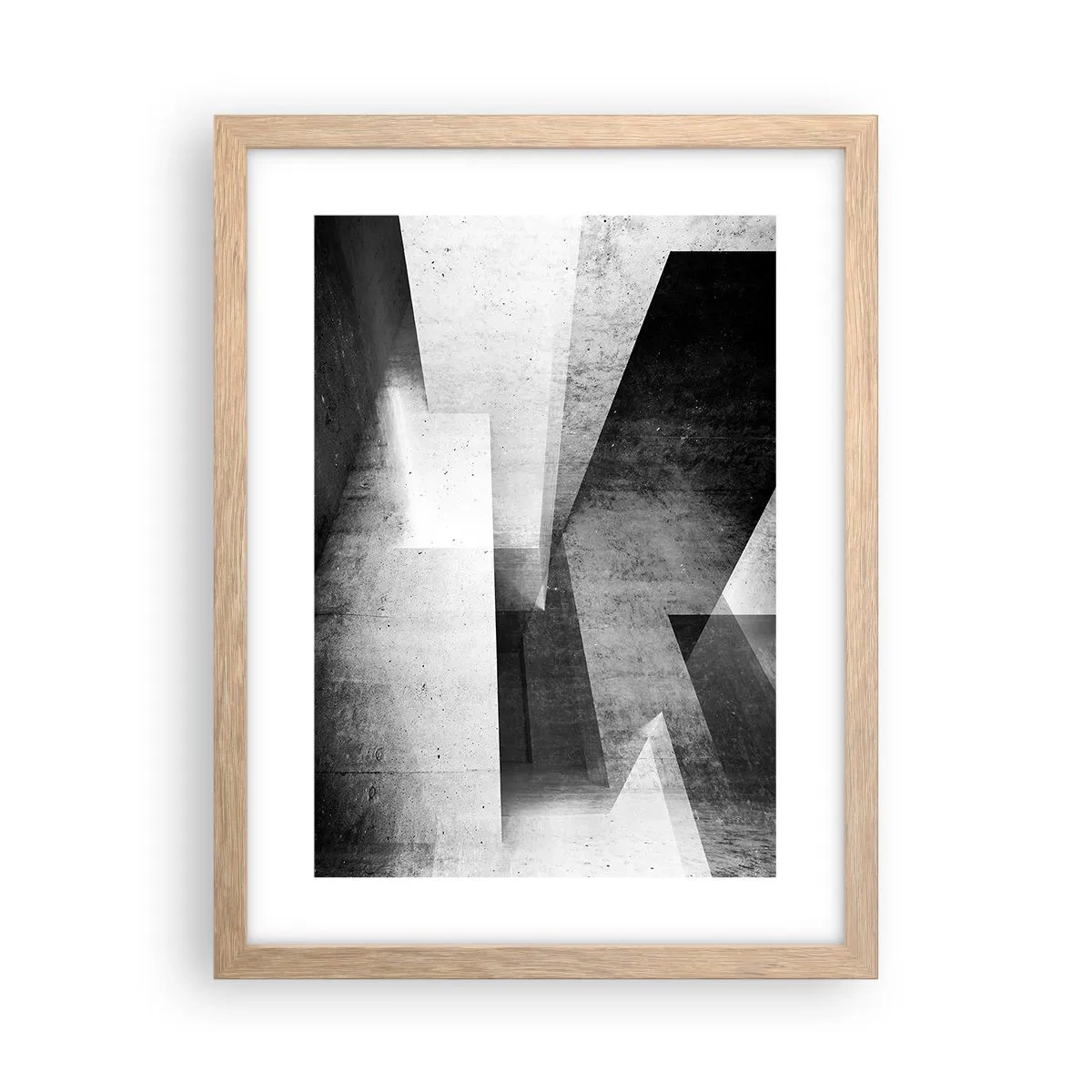 Póster en marco roble claro - La estructura del espacio - 30x40 cm