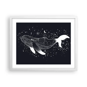 Póster en marco blanco - En el océano del universo - 50x40 cm
