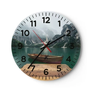 Reloj de pared - Reloj de vidrio - Paisaje inolvidable - 30x30 cm