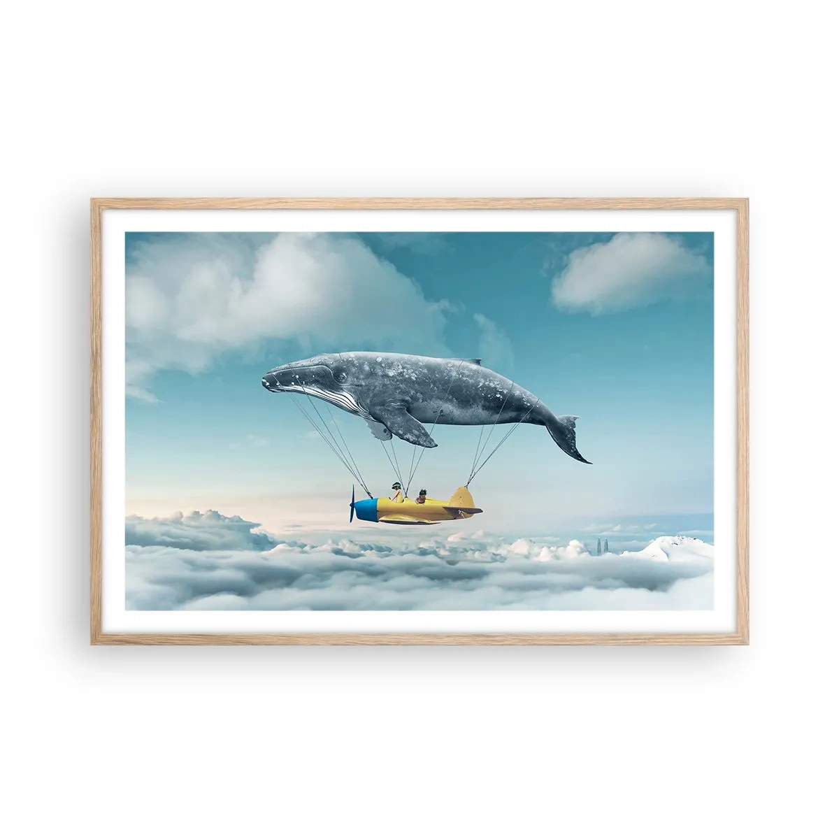 Póster en marco roble claro - ¿Por qué no? - 91x61 cm