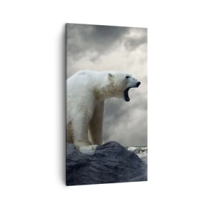 Cuadro sobre lienzo - Impresión de Imagen - El solitario rey del Ártico - 45x80 cm