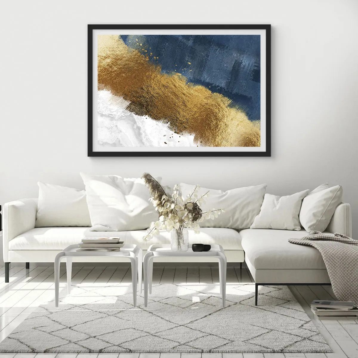 Póster en marco negro - Los colores del verano - 50x40 cm