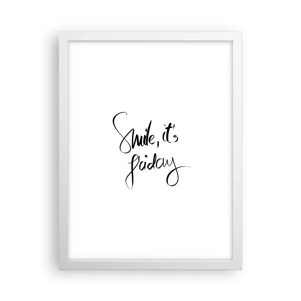 Póster en marco blanco - La verdadera alegría - 30x40 cm