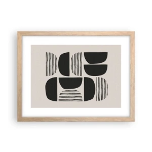 Póster en marco roble claro - Arreglos a medias - 40x30 cm