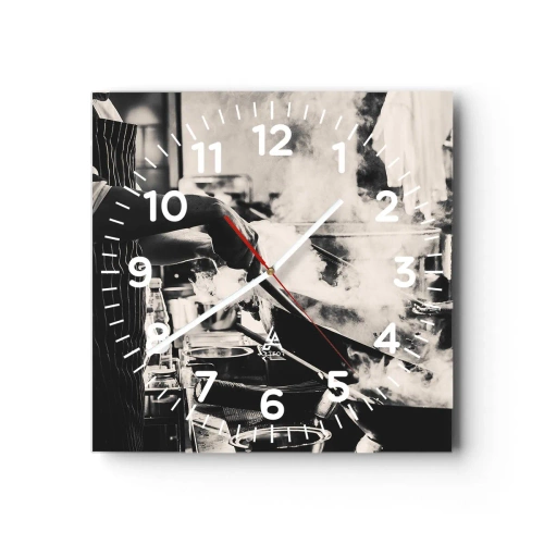 Reloj de pared - Reloj de vidrio - Alquimia de sabores - 40x40 cm