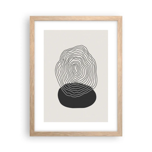 Póster en marco roble claro - Persistencia y vibración - 30x40 cm