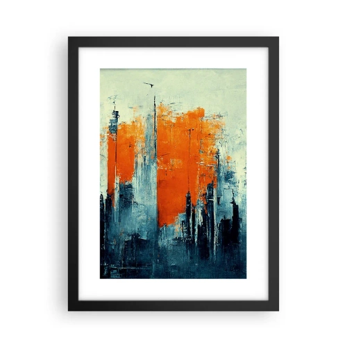 Póster en marco negro - Paisaje moderno - 30x40 cm