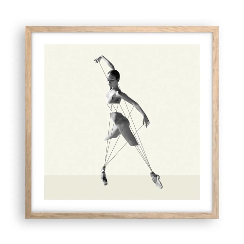 Póster en marco roble claro - Títere de sí misma - 50x50 cm