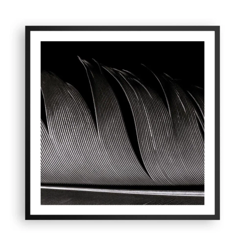 Póster en marco negro - Pluma - una construcción maravillosa - 60x60 cm