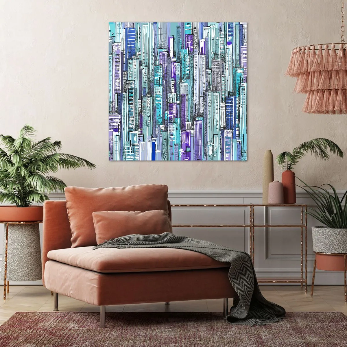Cuadro sobre lienzo - Impresión de Imagen - Azul del cielo - 40x40 cm