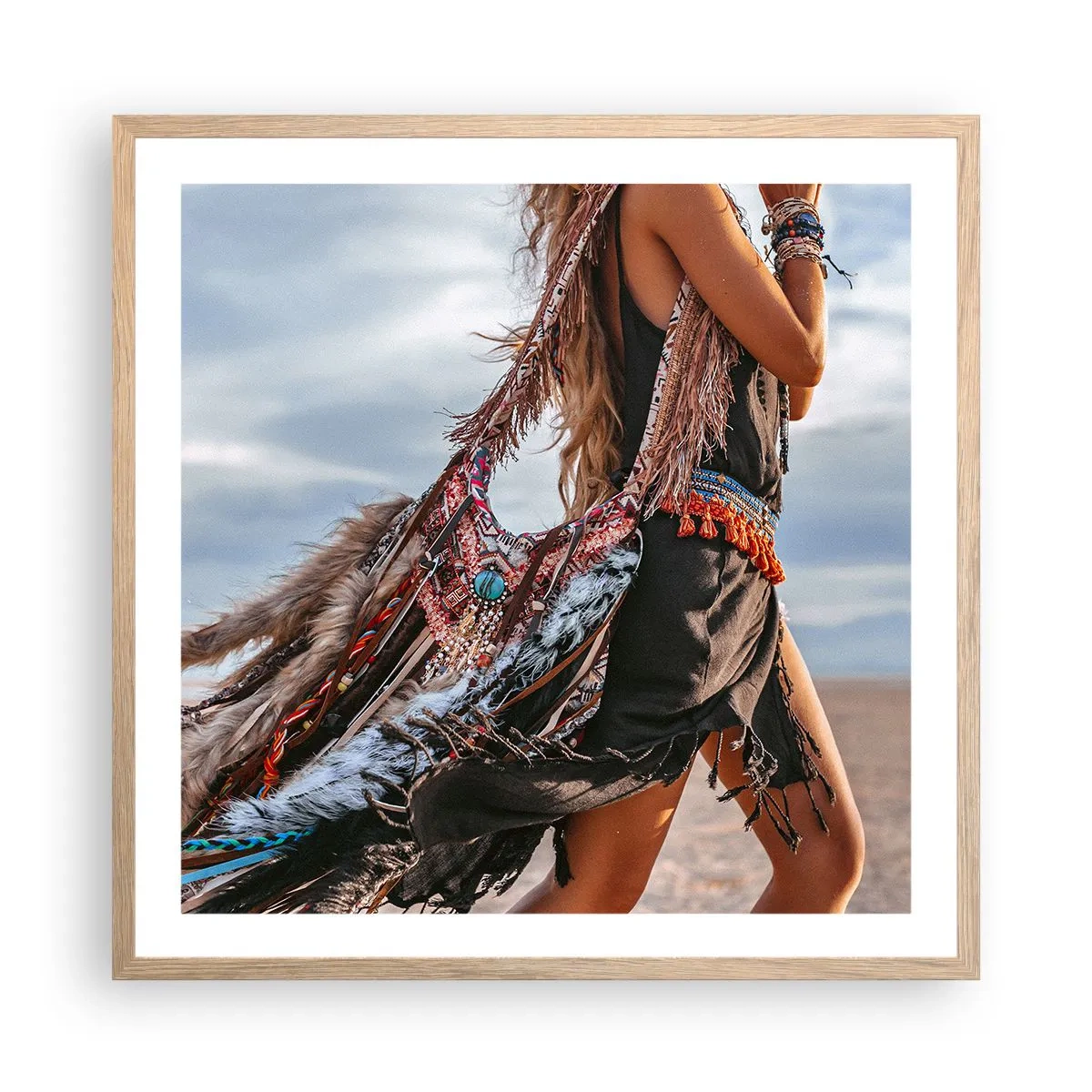 Póster en marco roble claro - La chamana - 60x60 cm