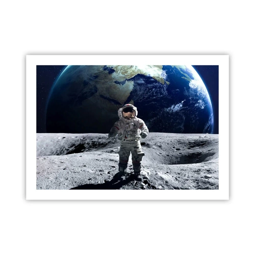 Póster - Saludos desde la Luna - 70x50 cm