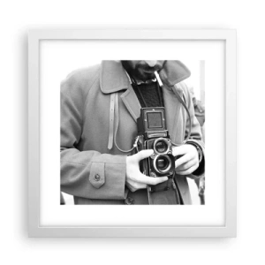 Póster en marco blanco - En estilo retro - 30x30 cm