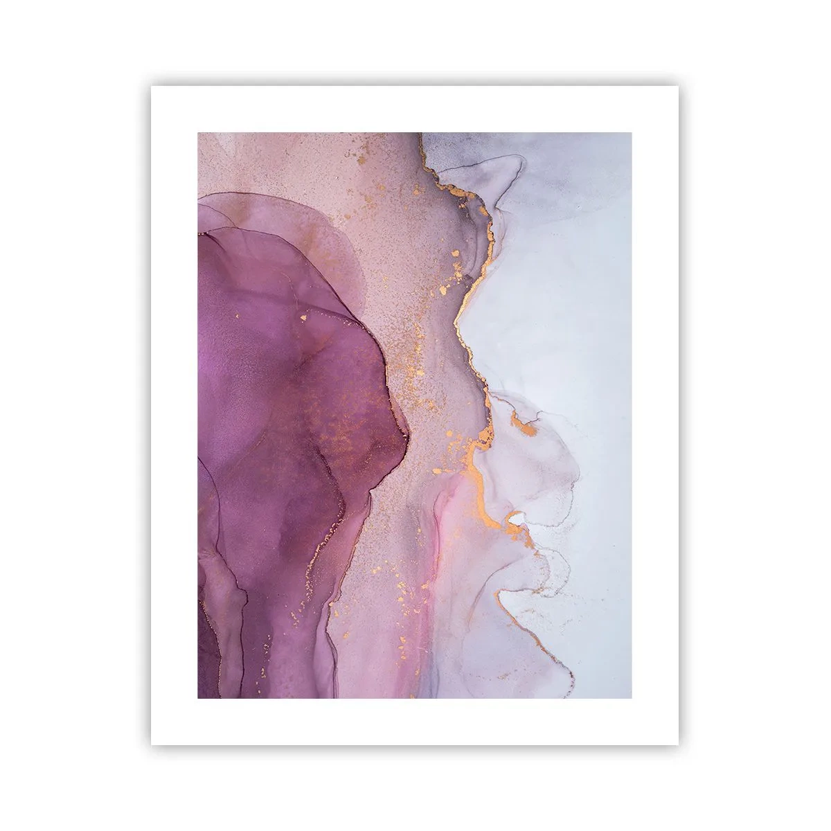Póster - Olas de lila y púrpura - 40x50 cm