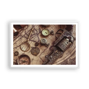 Póster en marco blanco - La aventura llama - 91x61 cm