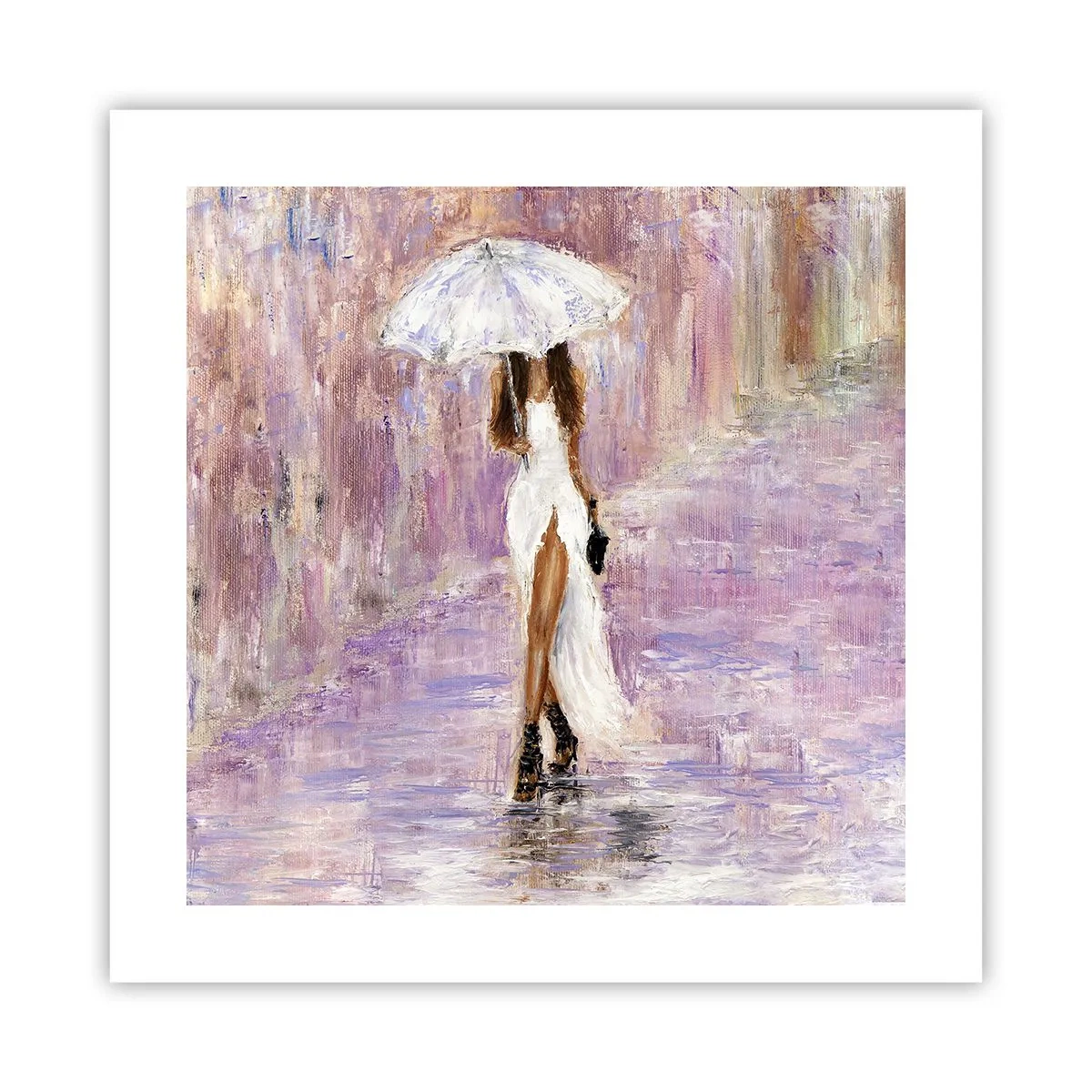 Póster - En la lluvia de lilas - 40x40 cm
