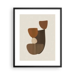 Póster en marco negro - Composición en bronce - 40x50 cm