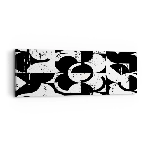 Cuadro sobre lienzo - Impresión de Imagen - El blanco es blanco y el negro es negro - 90x30 cm