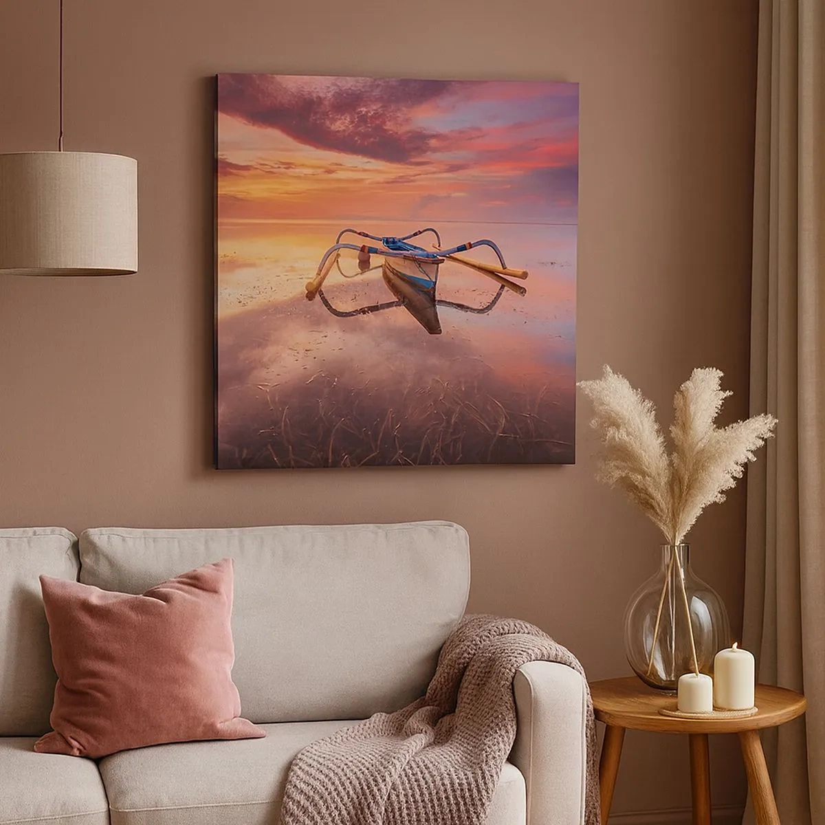 Cuadro sobre lienzo - Impresión de Imagen - Calma de una tarde tropical - 30x30 cm