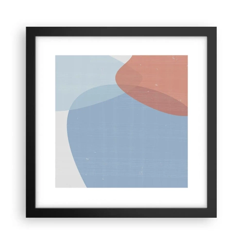 Póster en marco negro - Relaciones en colores pastel - 30x30 cm
