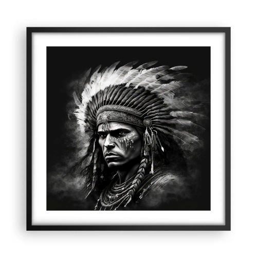 Póster en marco negro - Líder y guerrero - 50x50 cm