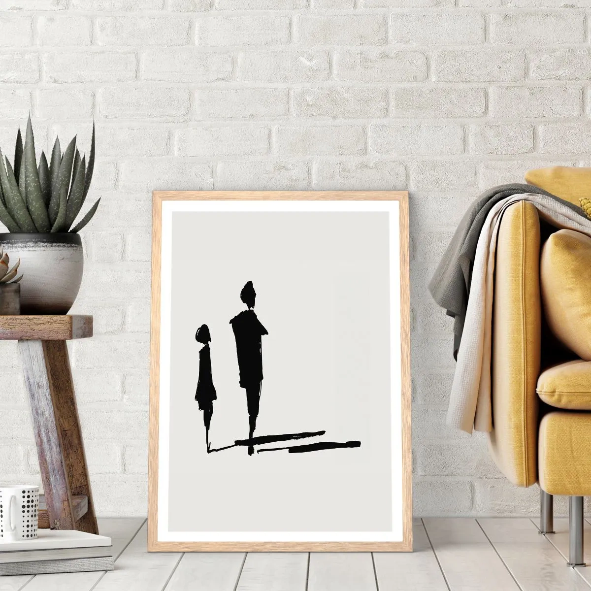 Póster en marco roble claro - ¿Seguro que juntos? - 30x40 cm