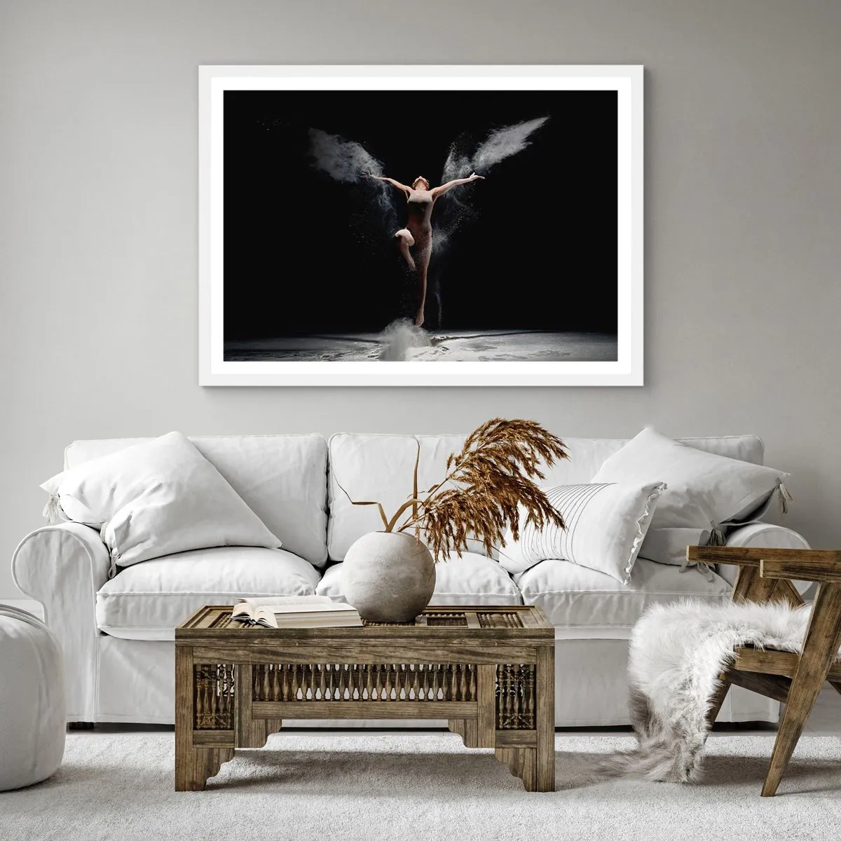 Póster en marco blanco - Los duendes existen - 30x30 cm