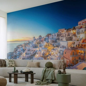 Fotomural personalizado Autoadhesivo Deluxe Sticker - La esencia de lo griego - Santorini, Arquitectura, Grecia