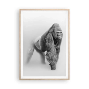 Póster en marco roble claro - Confiando en su fuerza - 70x100 cm