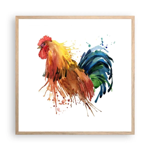 Póster en marco roble claro - Un manto real, un orgullo real - 60x60 cm