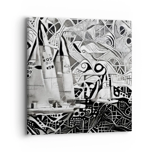 Cuadro sobre lienzo - Impresión de Imagen - Entre las olas - 40x40 cm