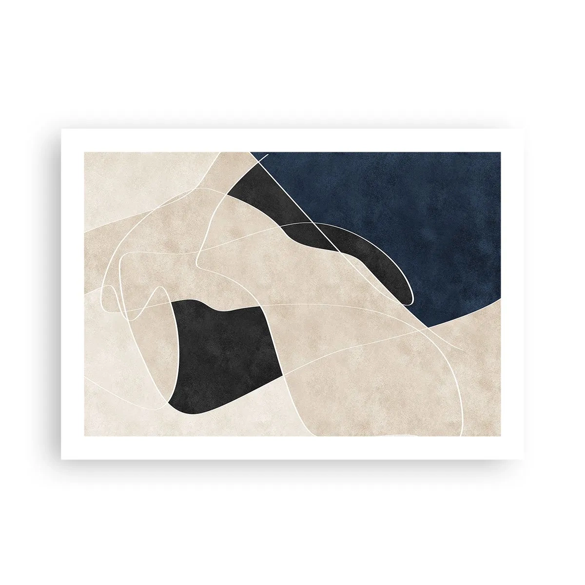 Póster - Composición abstracta - contraste de colores - 70x50 cm