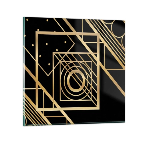 Cuadro sobre vidrio - Impresiones sobre Vidrio - Geometría dorada - 70x70 cm