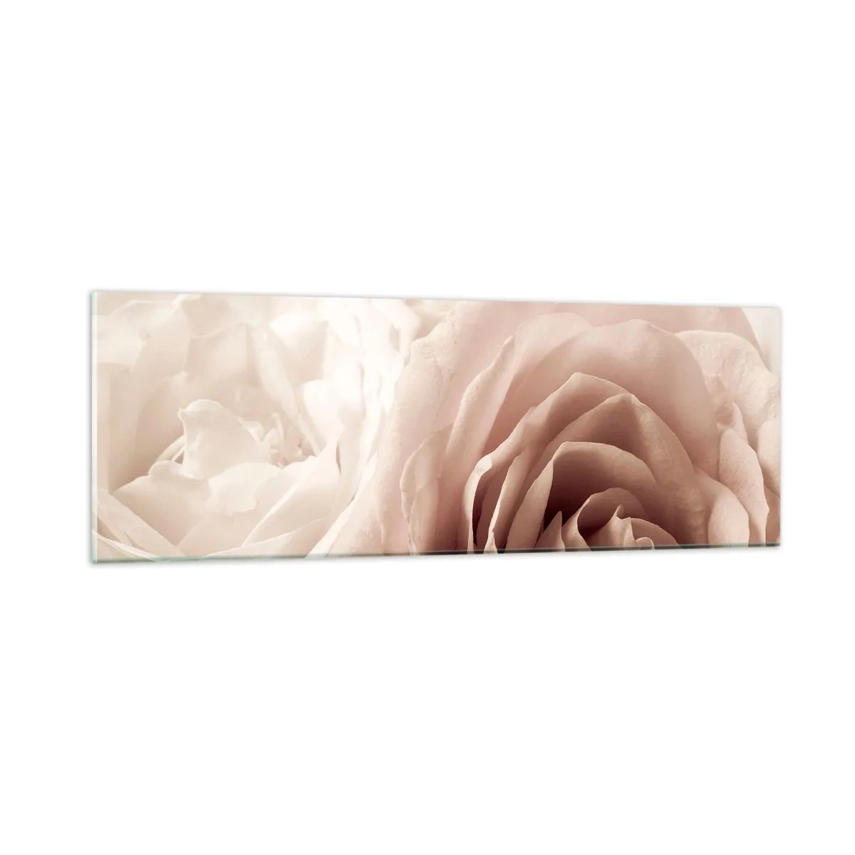 Cuadro sobre vidrio - Impresiones sobre Vidrio - En el corazón de una rosa - 90x30 cm