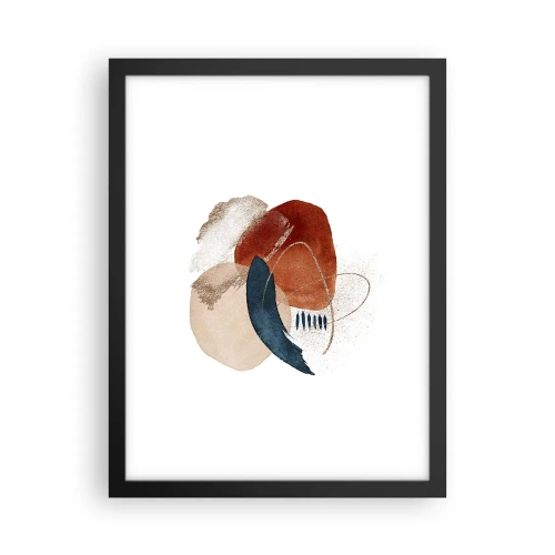 Póster en marco negro - Composición ovalada - 30x40 cm