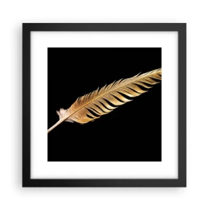Póster en marco negro - Pluma de alta calidad - 30x30 cm